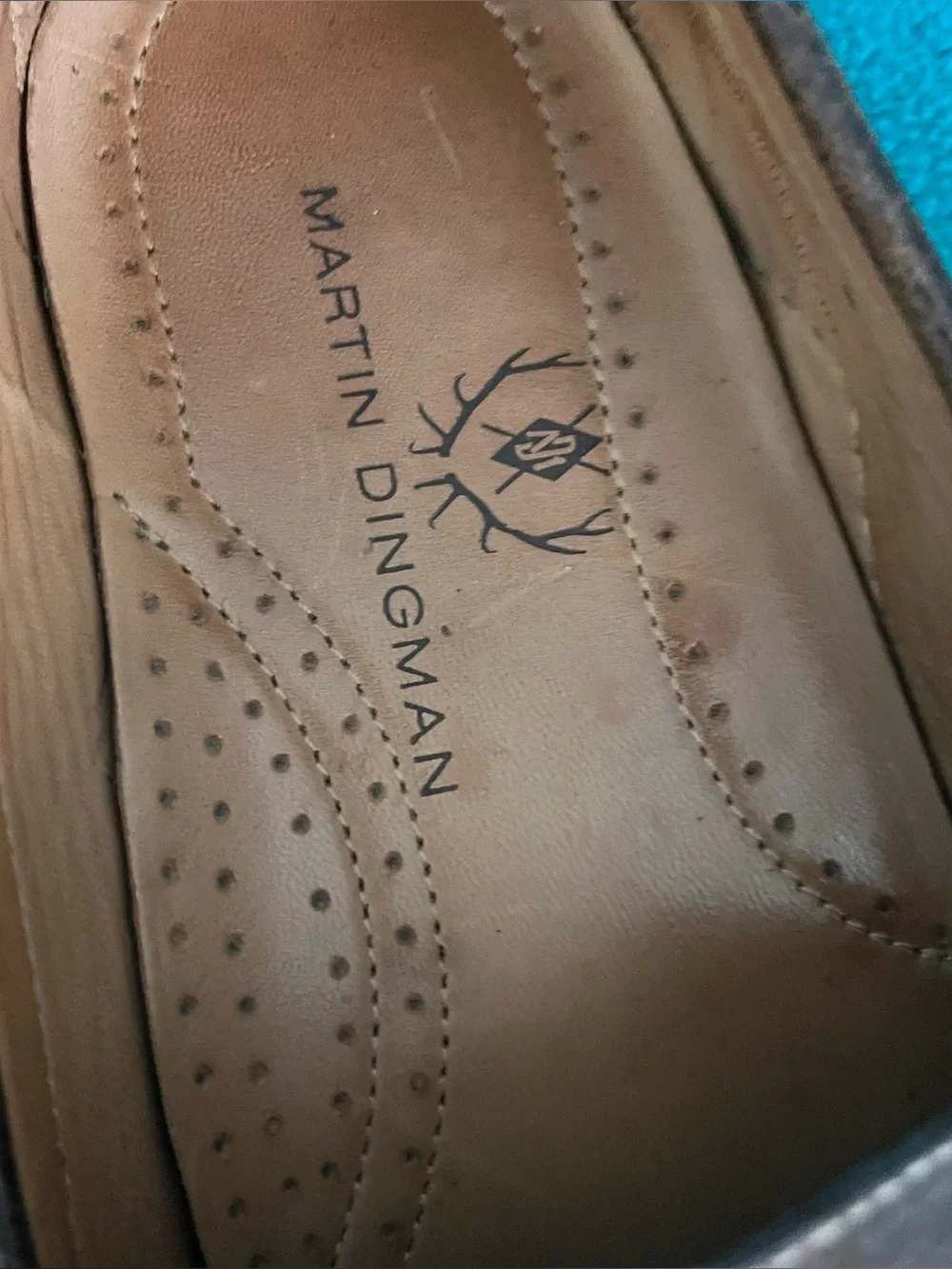 Martin Dingman Mens Walnut Brown Bill Water Buffalo Penny Loafers Sz 9
